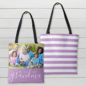 We houden van je Grandma Custom Photo Moederdag Ca Tote Bag