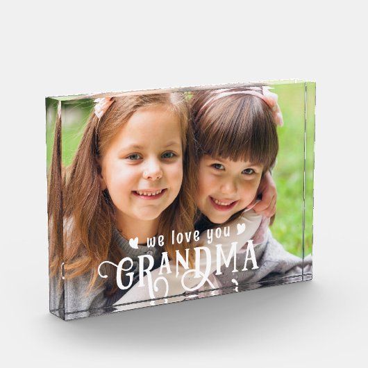 We houden van je Grandma Photo Custom Color Fotoblokken (Links)