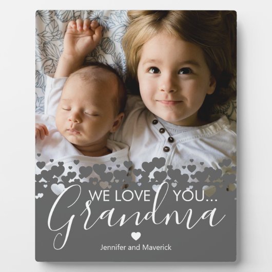 We houden van je Grandma Photo Plaque Fotoplaat (Voorkant)