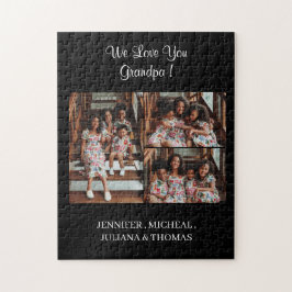 We houden van je Grandpa Custom Photo Collage Scri Legpuzzel