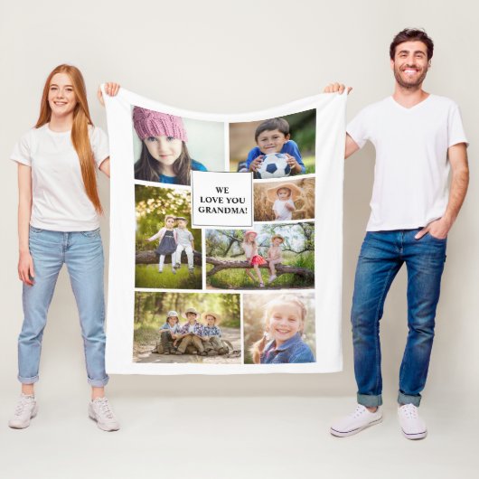 We houden van je grootmoeder 7 Foto's Fleece Deken (In situ)