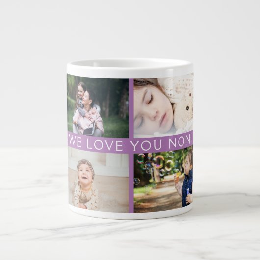 We houden van je grootmoeder persoonlijke fotocoll grote koffiekop (Voorkant)