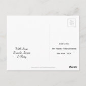 We houden van je, Handschrift Typografie Black Whi Briefkaart (Achterkant)