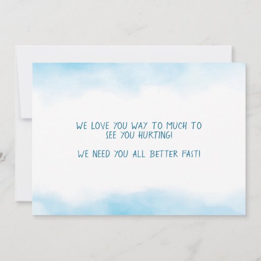 We houden van je, Kinda. Kaart (Achterkant)