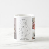 We houden van je, mam! Aangepaste 2-foto collage M Koffiemok (Center)