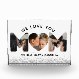 We houden van je mam aangepaste 3 foto collage, Mo