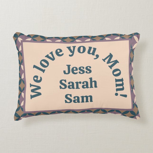 We houden van je, mam! accent kussen (Voorkant)