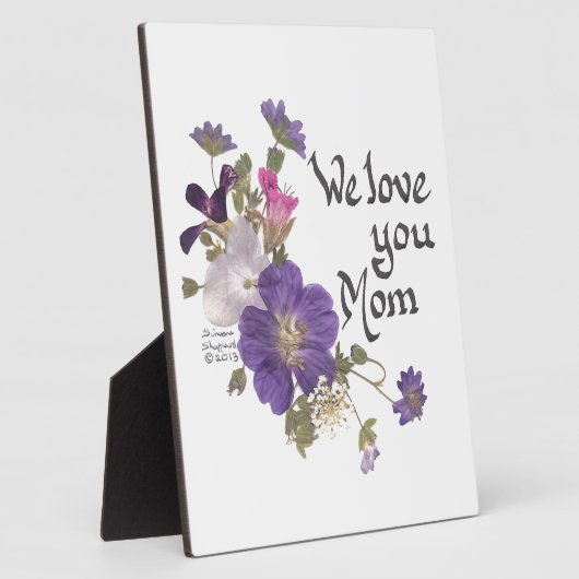 We houden van je mam cadeaus fotoplaat (Zijkant)