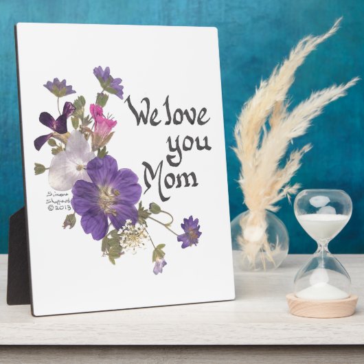 We houden van je mam cadeaus fotoplaat (Zijkant)