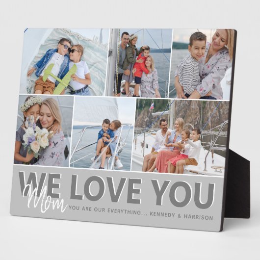 'We houden van je' Mam Foto Collage | Gepersonalis Fotoplaat (Zijkant)