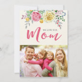 We houden van je, mam | Foto Moederdag Flat Kaart (Voorkant)