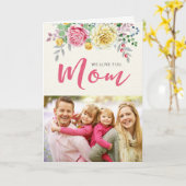 We houden van je, mam | Foto-Moederdag Kaart (Gele Bloem)