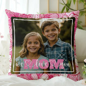 We houden van je mam foto roze bloemen Moederdag Kussen