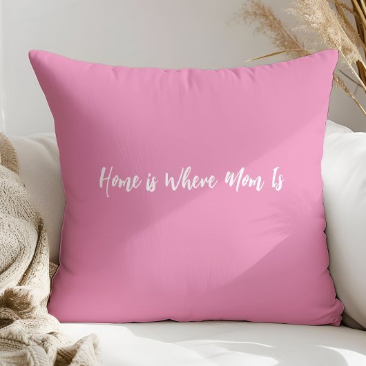 We houden van je mam foto roze geruite Moederdag Kussen