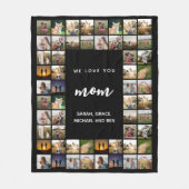 We houden van je mam fotocollage fleece deken (Voorkant)