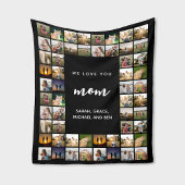 We houden van je mam fotocollage fleece deken