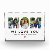 We houden van je mam Gepersonaliseerde collage Fotoblokken (Voorkant)