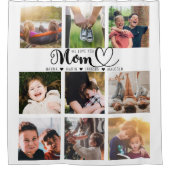 We houden van je mam Kinder namen fotocollage Douchegordijn (Voorkant)
