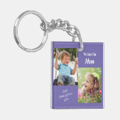 We houden van je mam, persoonlijke foto's Paars Sleutelhanger (Voorkant Links)