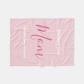We houden van je mam roze minimalist fleece deken (Voorkant (Horizontaal))