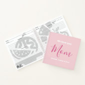 We houden van je mam roze minimalist notitieboek (Binnen)