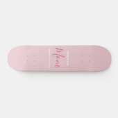 We houden van je mam roze minimalist persoonlijk skateboard (Horizontaal)