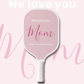 We houden van je mam roze minimalist pickleball paddle