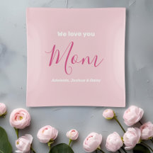 We houden van je mam roze minimalist
