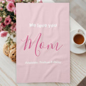 We houden van je mam roze minimalist theedoek