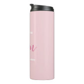 We houden van je mam roze minimalist thermosbeker (Geroteerd rechts)