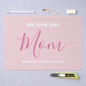 We houden van je mam roze minimalist tissuepapier (Craft)