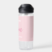 We houden van je mam roze minimalist waterfles (Achterkant)