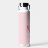 We houden van je mam roze minimalist waterfles (Voorkant)