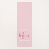 We houden van je mam roze minimalist yogamat (Voorkant)