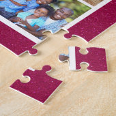 We houden van je mama 10 Foto Collage Pink Glitter Legpuzzel (Zijkant)