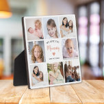 We houden van je mama 8 foto collage roze hart fotoplaat<br><div class="desc">Deze 8-foto collage roze moderne plaquette bevat de oprechte boodschap "We love you mommy" in elegante scripttypografie en een eenvoudig hart. Een ideaal cadeau voor je moeder op Moederdag, kerst of haar verjaardag. Het kan worden gepersonaliseerd met 8 familiefoto's en je eigen boodschap en namen, waardoor het wordt omgezet in...</div>