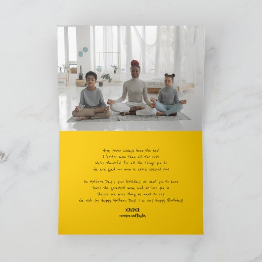 We houden van je mama Cartoon Family Happy Moederd Kaart (Binnen)