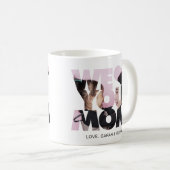 We houden van je mama Cutout Heart Photo Collage Koffiemok (Voorkant rechts)