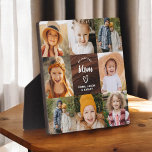 We houden van je Mama Familie Houten Fotocollage Fotoplaat<br><div class="desc">De We Love You Mom Family Modern Photo Collage Plaque is een oprechte herinnering die de speciale band tussen een moeder en haar familie viert. Met een aanpasbaar ontwerp kunt u met deze plaquette uw favoriete familiefoto's uploaden en ze in een prachtige collage rangschikken. De strakke, moderne lay-out wordt aangevuld...</div>