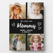 We houden van je Mama Familie Moderne Fotocollage Fotoplaat (voorkant)