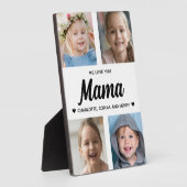 We houden van je Mama Family Keepsake Fotocollage Fotoplaat (Zijkant)
