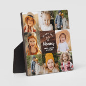 We houden van je Mama Family Wood Fotocollage Fotoplaat (Voorkant)