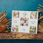We houden van je mama Foliage 5 Foto Collage Fotoplaat<br><div class="desc">Mam Gift. Vijf piloot van de fotofamilie. Pas aan met tekst en foto's. Grijze achtergrond. Geschenk. We houden van je. Familienaam. Bouw.</div>
