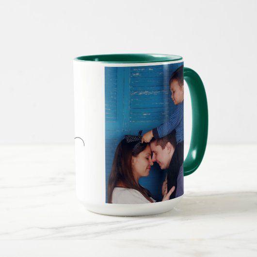 We houden van je Mama Foto Eenvoudige Moederdag Mok (Voorkant rechts)