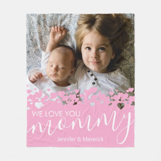 We houden van je mama foto fleece deken (Voorkant)