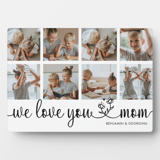 We houden van je mama foto fotoplaat (voorkant)