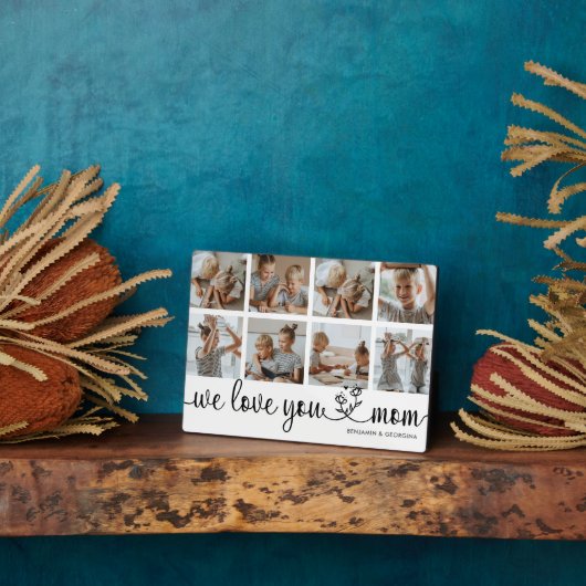 We houden van je mama foto fotoplaat (Zijkant)
