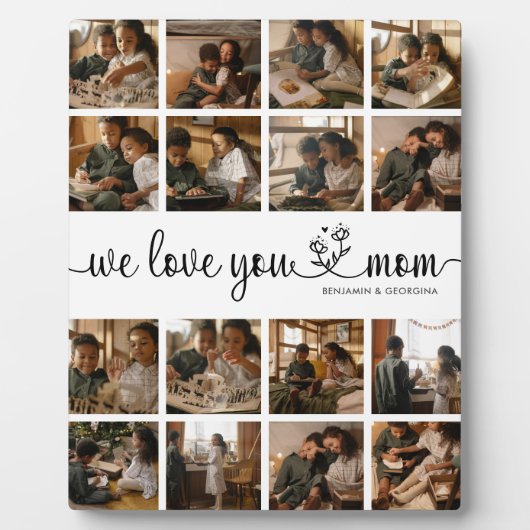 We houden van je mama foto Plaque Fotoplaat (Voorkant)