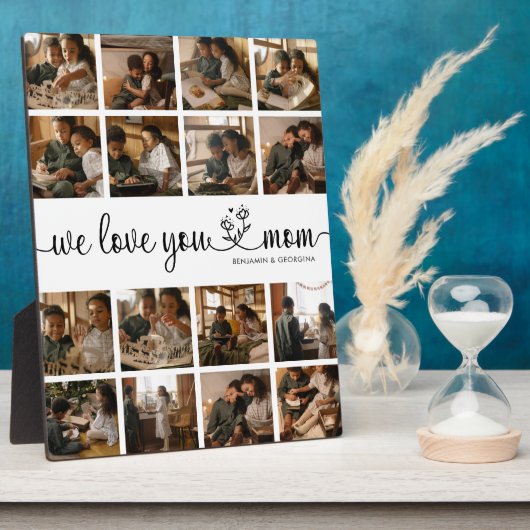We houden van je mama foto Plaque Fotoplaat (Zijkant)