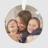 We houden van je mama foto's handgeschreven modern ornament (voorkant)